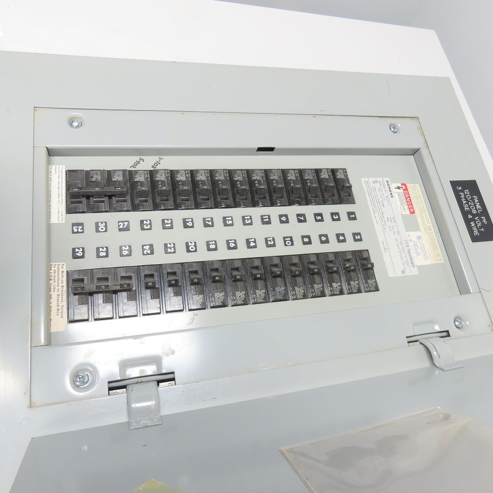Siemens UBB3014L I-T-E Breaker Panelboard 208Y/120V 3Ph 4W 30-Space W/Breakers
