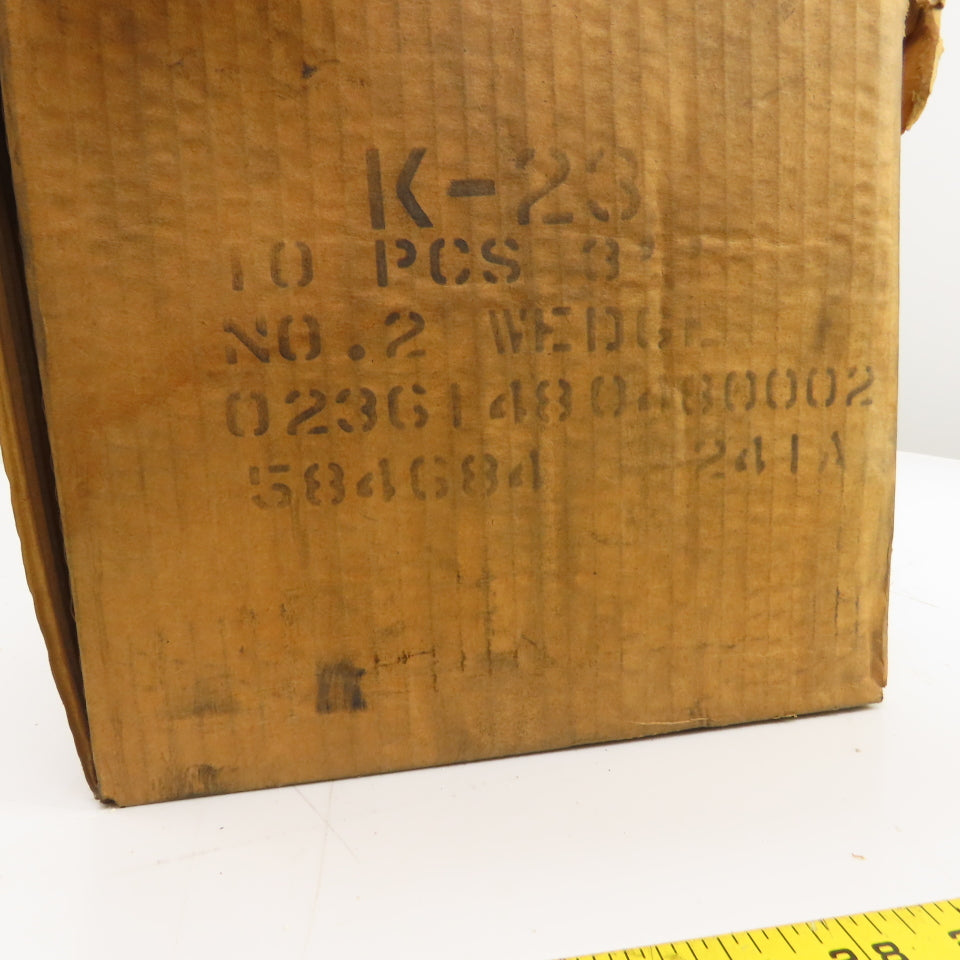 Morgan K-23 No. 2 Wedge Insulating Fire Brick 9" x 4.5" x 2.5" Box Of 10