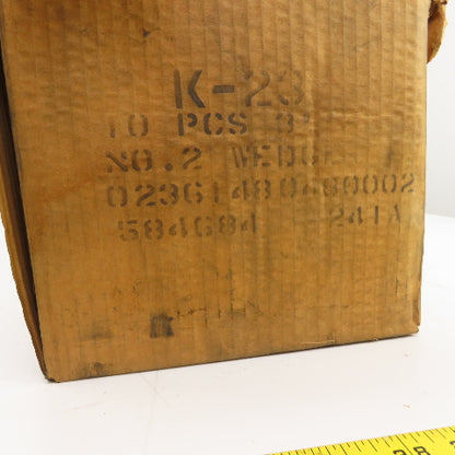 Morgan K-23 No. 2 Wedge Insulating Fire Brick 9" x 4.5" x 2.5" Box Of 10