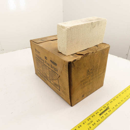 Morgan K-23 No. 2 Wedge Insulating Fire Brick 9" x 4.5" x 2.5" Box Of 10