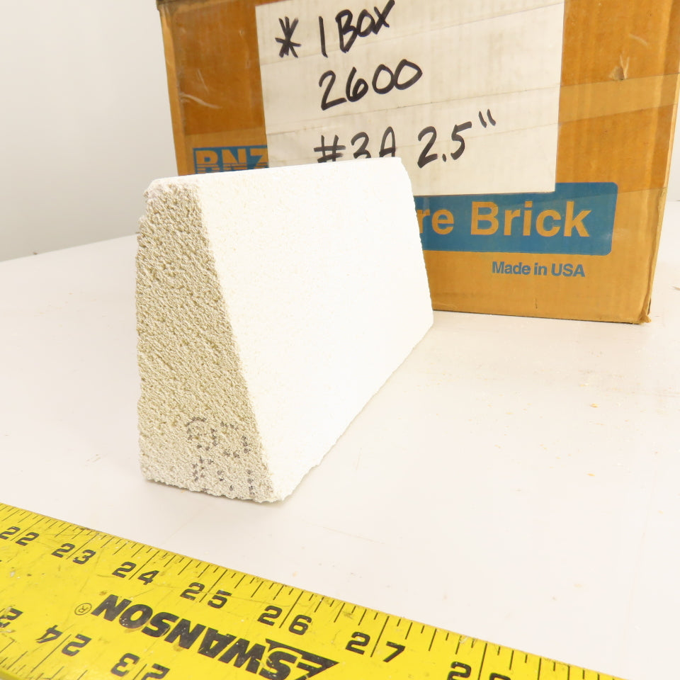 BNZ No.3 Arch Insulating Fire Brick 2600° 9" x 4.5" x 2.5" Box Of 14