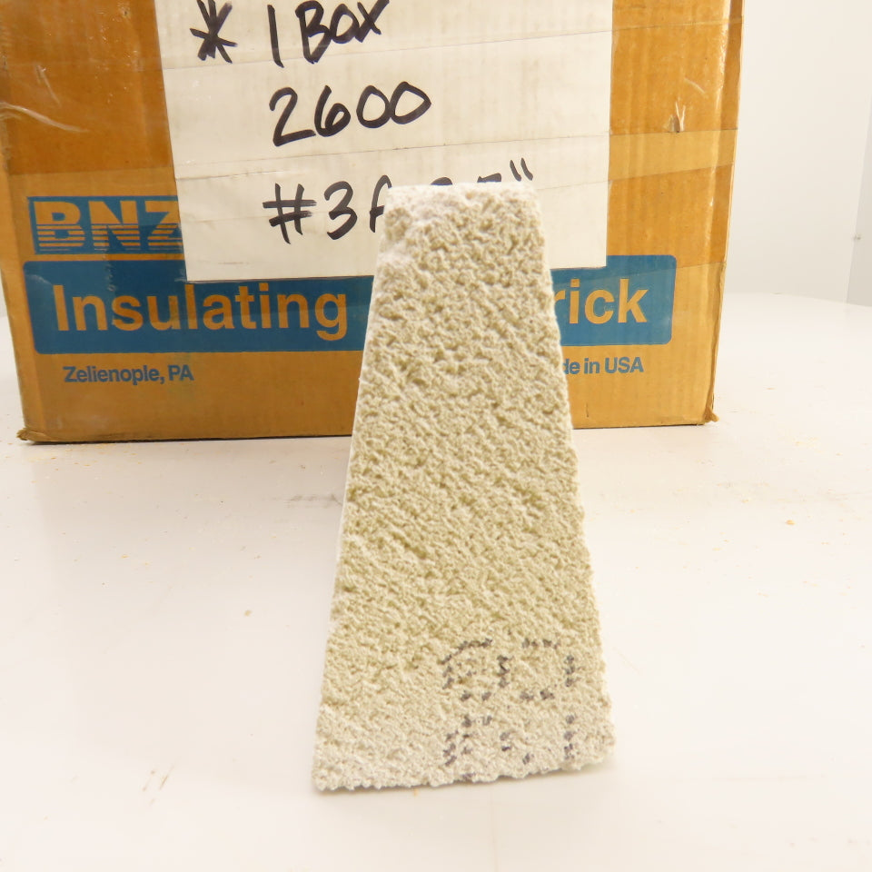 BNZ No.3 Arch Insulating Fire Brick 2600° 9" x 4.5" x 2.5" Box Of 14