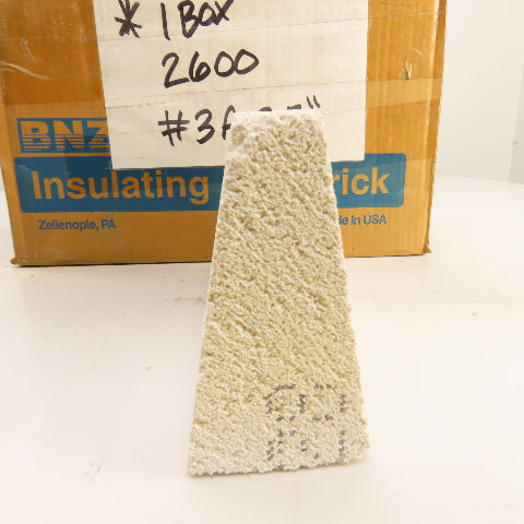 BNZ No.3 Arch Insulating Fire Brick 2600° 9" x 4.5" x 2.5" Box Of 14