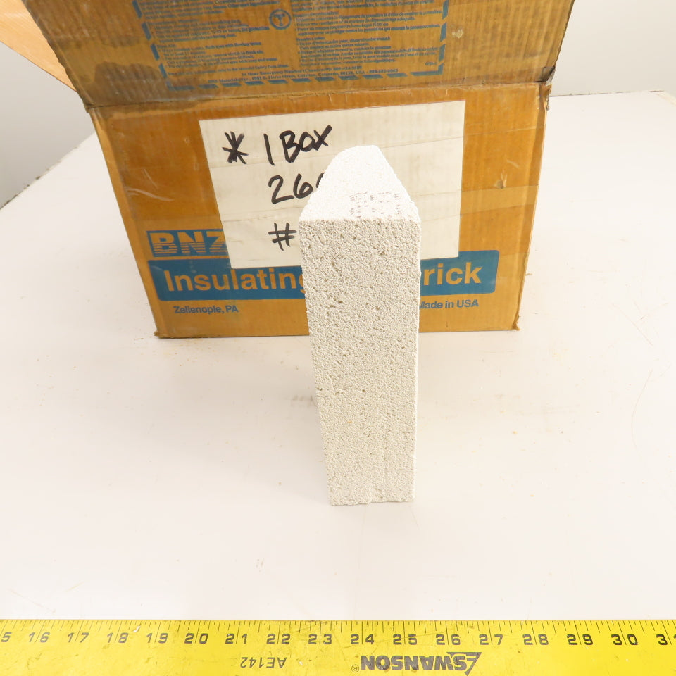 BNZ No.3 Arch Insulating Fire Brick 2600° 9" x 4.5" x 2.5" Box Of 14
