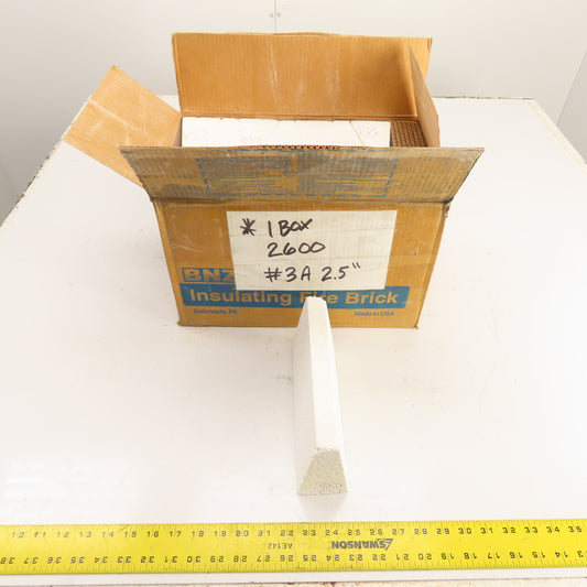 BNZ No.3 Arch Insulating Fire Brick 2600° 9" x 4.5" x 2.5" Box Of 14