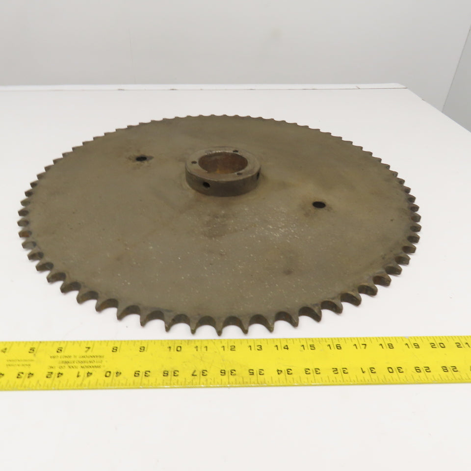 23" OD 70 Tooth 1" Pitch No. 80 Single Strand Roller Chain Sprocket 2-3/4" Bore