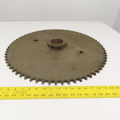 23" OD 70 Tooth 1" Pitch No. 80 Single Strand Roller Chain Sprocket 2-3/4" Bore