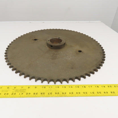 23" OD 70 Tooth 1" Pitch No. 80 Single Strand Roller Chain Sprocket 2-3/4" Bore