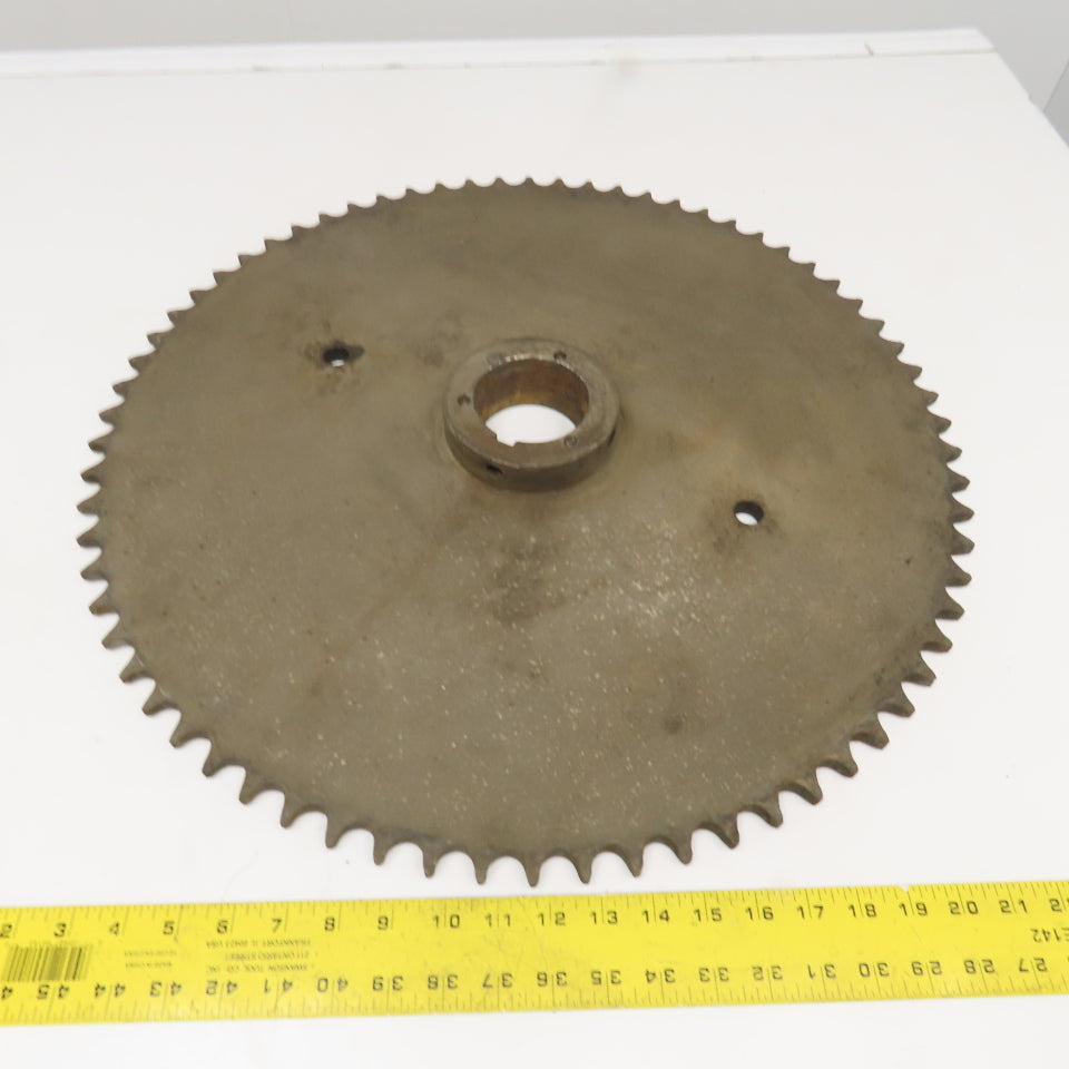 23" OD 70 Tooth 1" Pitch No. 80 Single Strand Roller Chain Sprocket 2-3/4" Bore