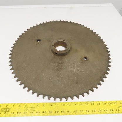 23" OD 70 Tooth 1" Pitch No. 80 Single Strand Roller Chain Sprocket 2-3/4" Bore