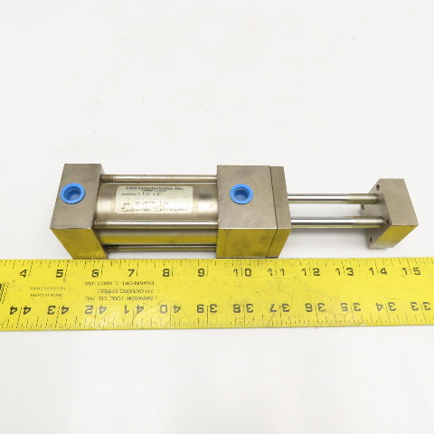 TRD Mfg. 1-1/2" Bore 2" Stroke 3 Rod Stainless Steel Actuator Air Cylinder