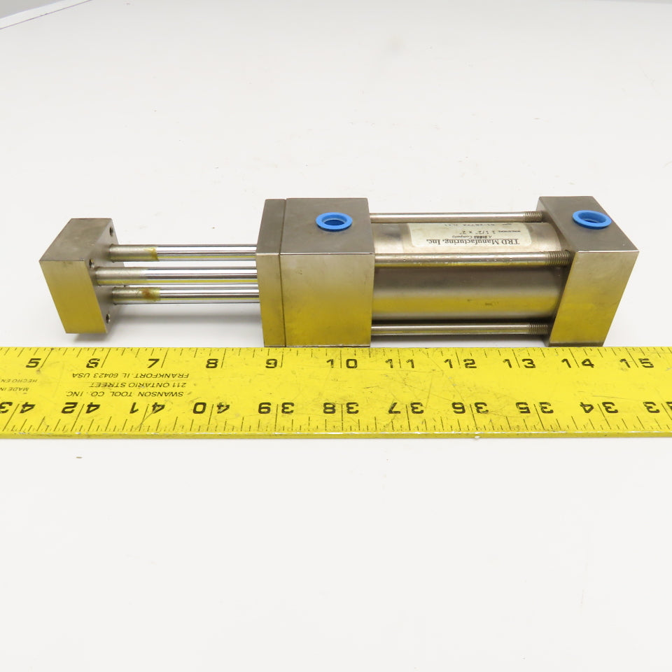 TRD Mfg. 1-1/2" Bore 2" Stroke 3 Rod Stainless Steel Actuator Air Cylinder