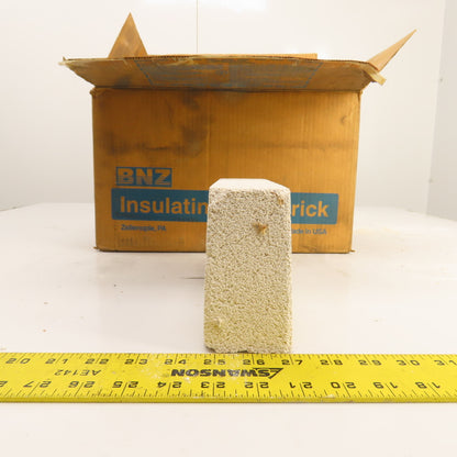 BNZ PA-26 Arch No. 2.5 Insulating Fire Brick 2600° 9" x 4.5" x 2.5-2.125" Lot/10