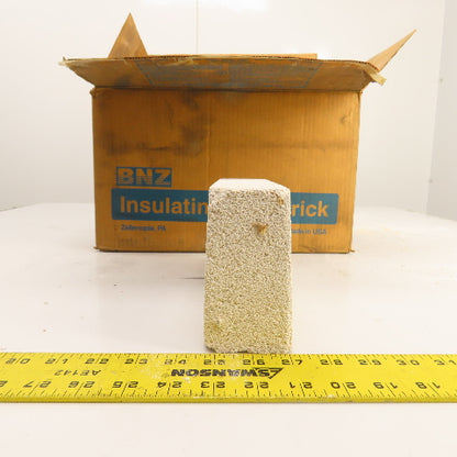BNZ PA-26 Arch No. 2.5 Insulating Fire Brick 2600° 9" x 4.5" x 2.5-2.125" Lot/10