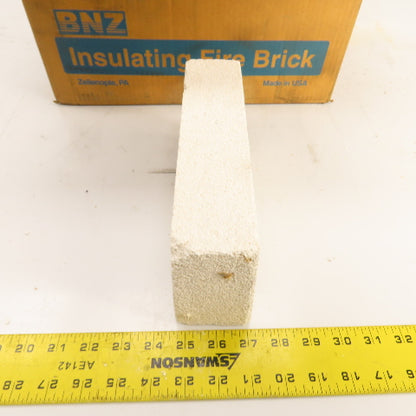 BNZ PA-26 Arch No. 2.5 Insulating Fire Brick 2600° 9" x 4.5" x 2.5-2.125" Lot/10