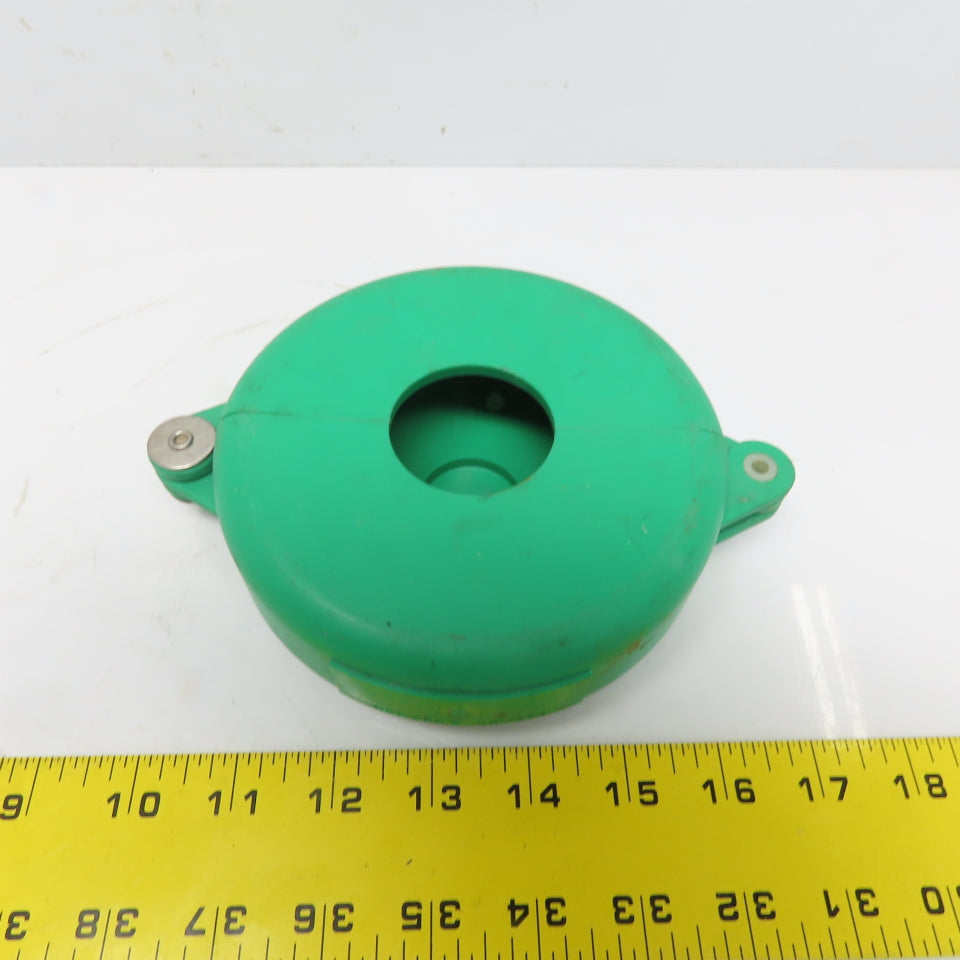 Brady 65596 Hinged Gate Valve Lockout Green for 2-1/2- 5" Valve Handle Diameters
