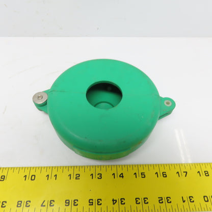 Brady 65596 Hinged Gate Valve Lockout Green for 2-1/2- 5" Valve Handle Diameters