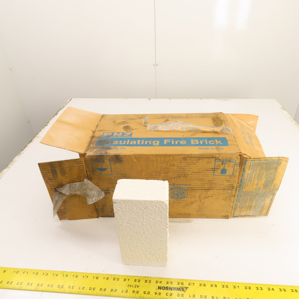 BNZ PA-23 Insulating Fire Brick 2300° 9" x 4.5" x 2.5" x Box Of 11