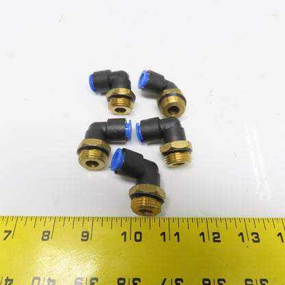 SMC S'Pore Push-to-connect 10mm X 1/2"-14 Male 90° Elbow Lot of 5