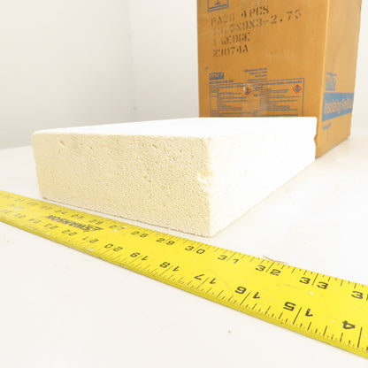 BNZ PA-26 No. 1 Wedge Insulating Fire Brick 2600° 13.5 x 9 x 3-2.75" Box Of 4