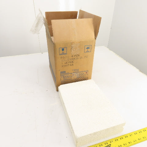 BNZ PA-26 No. 1 Wedge Insulating Fire Brick 2600° 13.5 x 9 x 3-2.75" Box Of 4