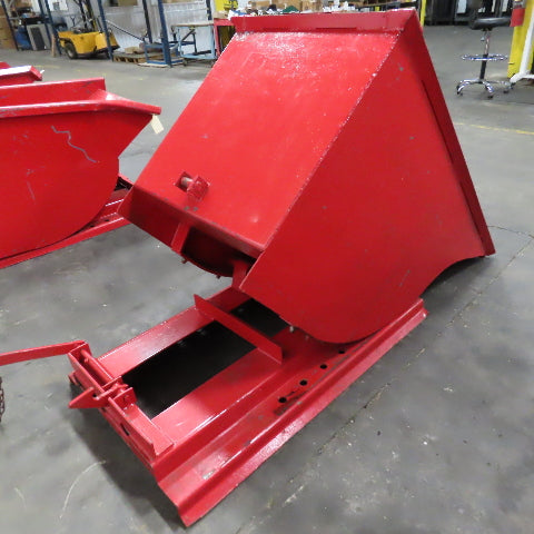 1/2 Cubic Yard Self Dumping Trash Scrap Hopper 53" x 26-3/4" x 28" Inside