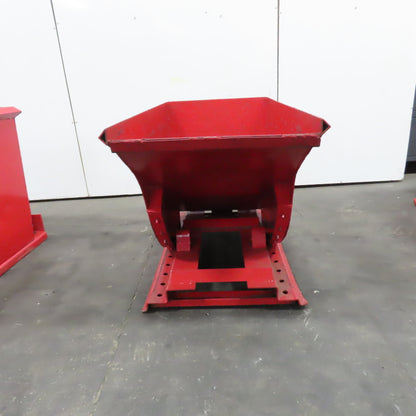 1/2 Cubic Yard Self Dumping Trash Scrap Hopper 53" x 26-3/4" x 28" Inside
