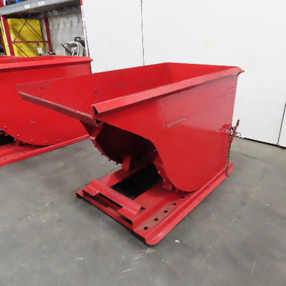 1/2 Cubic Yard Self Dumping Trash Scrap Hopper 53" x 26-3/4" x 28" Inside