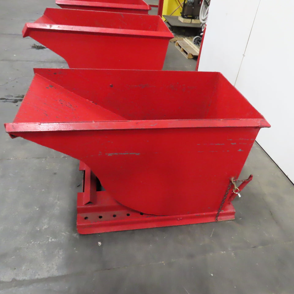 1/2 Cubic Yard Self Dumping Trash Scrap Hopper 53" x 26-3/4" x 28" Inside