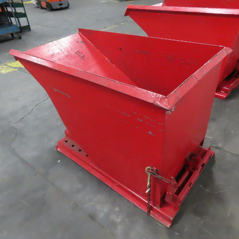 1/2 Cubic Yard Self Dumping Trash Scrap Hopper 53" x 26-3/4" x 28" Inside