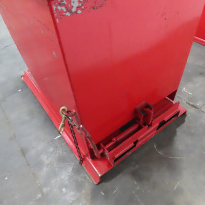 1/2 Cubic Yard Self Dumping Trash Scrap Hopper 53" x 26-3/4" x 28" Inside