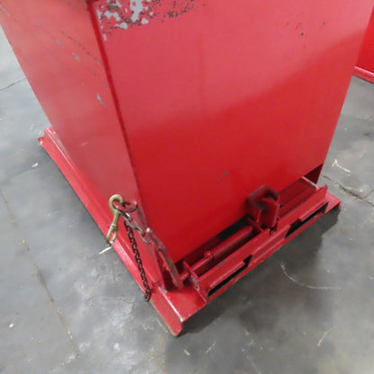 1/2 Cubic Yard Self Dumping Trash Scrap Hopper 53" x 26-3/4" x 28" Inside