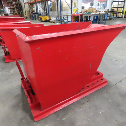 1/2 Cubic Yard Self Dumping Trash Scrap Hopper 53" x 26-3/4" x 28" Inside