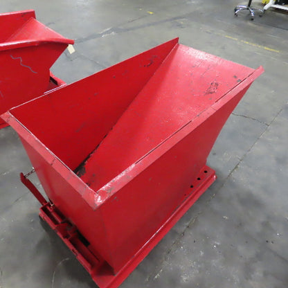 1/2 Cubic Yard Self Dumping Trash Scrap Hopper 53" x 26-3/4" x 28" Inside