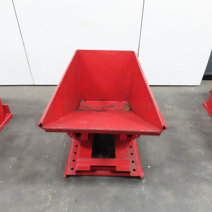 1/2 Cubic Yard Self Dumping Trash Scrap Hopper 53" x 26-3/4" x 28" Inside