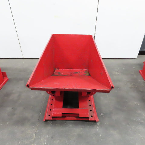 1/2 Cubic Yard Self Dumping Trash Scrap Hopper 53" x 26-3/4" x 28" Inside