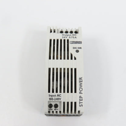 Phoenix Contact STEP-PS/1AC/24DC/0.75/FL 24V DC 0.75A Power Supply 100-240V AC