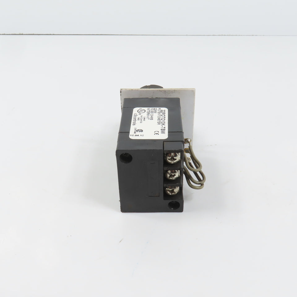C3 Controls 22POTO10K-TBW 10,000 Ohms Potentiometer 22mm
