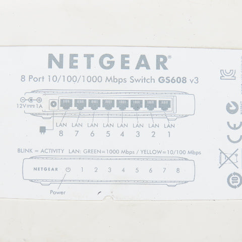 Netgear GS608v3 & GS108v4 8-Port Ethernet Switches W/ 1 Power Supply Lot Of 2