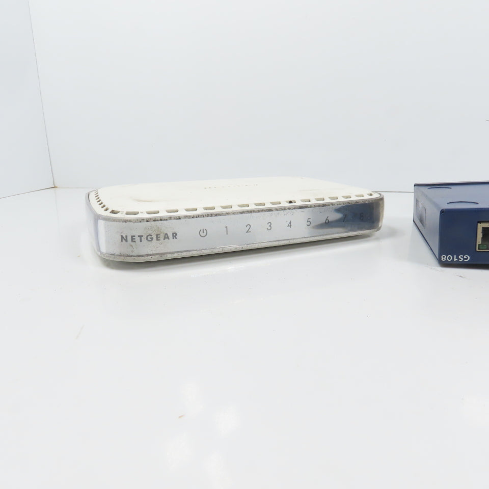 Netgear GS608v3 & GS108v4 8-Port Ethernet Switches W/ 1 Power Supply Lot Of 2