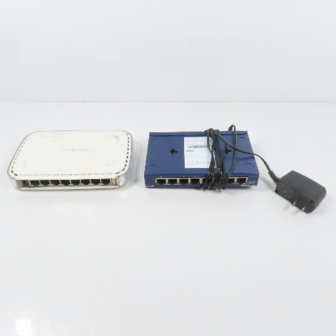 Netgear GS608v3 & GS108v4 8-Port Ethernet Switches W/ 1 Power Supply Lot Of 2