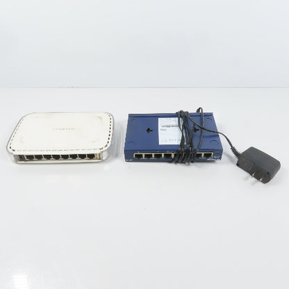 Netgear GS608v3 & GS108v4 8-Port Ethernet Switches W/ 1 Power Supply Lot Of 2