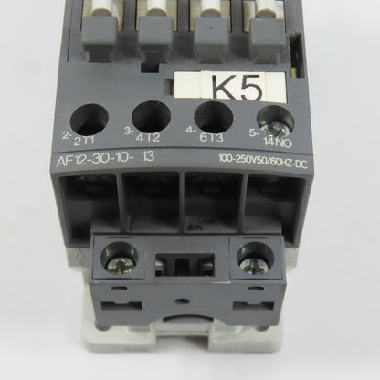 ABB AF12-30-10-13 3-Pole 600V 28A Contactor 5.5kW 7.5HP 100-250V Coil
