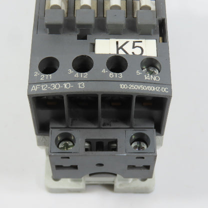 ABB AF12-30-10-13 3-Pole 600V 28A Contactor 5.5kW 7.5HP 100-250V Coil