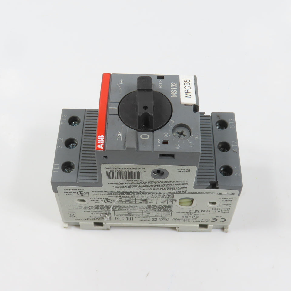ABB MS132-10 Manual Motor Starter Circuit Protector 6.3-10A