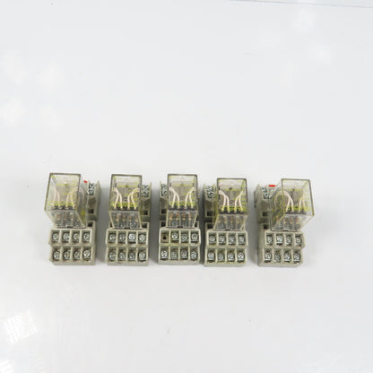 Square D RS14V20 14-Blade Plug In Miniature Power Relay 120/240VAC 5A Lot Of 5