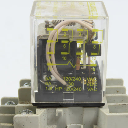 Square D RS14V20 14-Blade Plug In Miniature Power Relay 120/240VAC 5A Lot Of 5