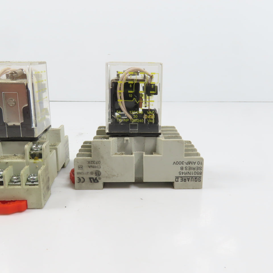 Square D RS14V20 14-Blade Plug In Miniature Power Relay 120/240VAC 5A Lot Of 5