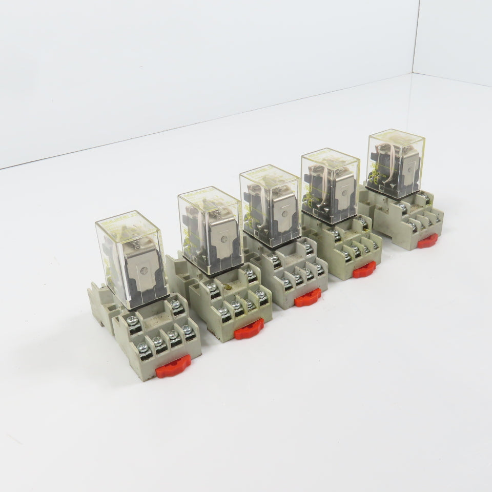 Square D RS14V20 14-Blade Plug In Miniature Power Relay 120/240VAC 5A Lot Of 5