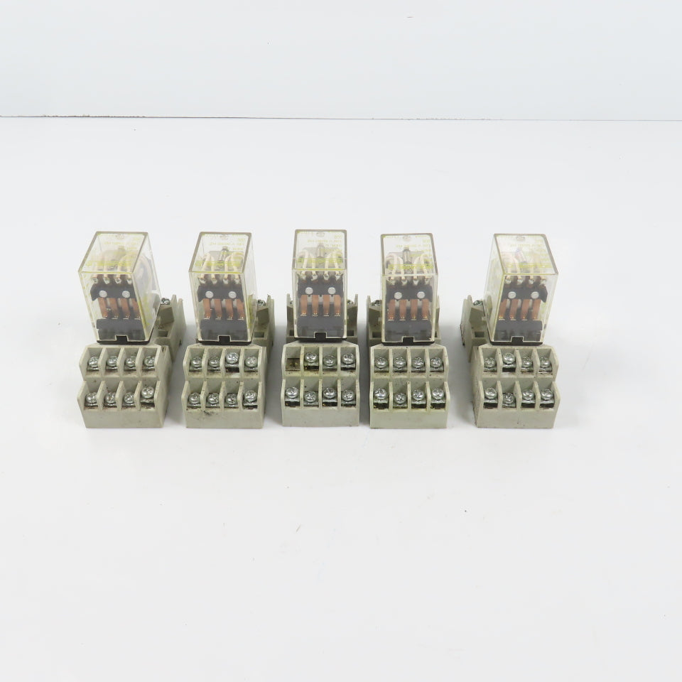 Square D RS14V20 14-Blade Plug In Miniature Power Relay 120/240VAC 5A Lot Of 5
